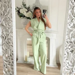 ENSEMBLE VESTE ET PANTALON BIJOUX DORÉS