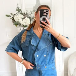 ENSEMBLE VESTE ET PANTALON EN JEAN