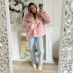 FOURRURE VIEUX ROSE IRÉNE