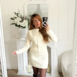 GILET BOUTONS BEIGE CASSANDRE