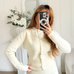 GILET BOUTONS BEIGE CASSANDRE