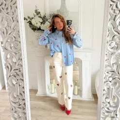 JEAN BLANC COEURS COUPE DROITE