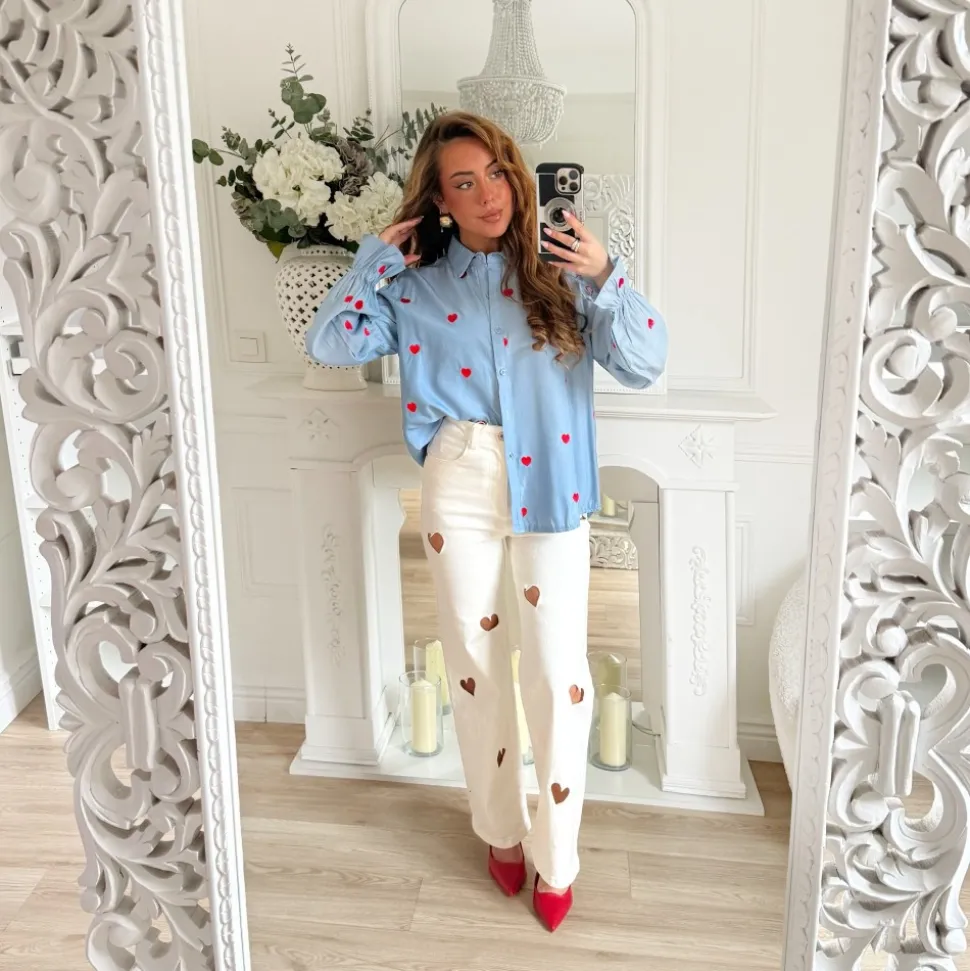 JEAN BLANC COEURS COUPE DROITE