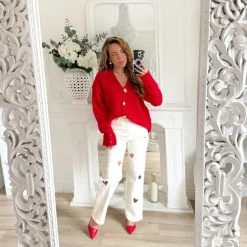 JEAN BLANC COEURS COUPE DROITE