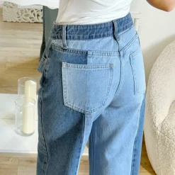 JEAN BRUT ET BLEU CLAIR COUPE DROITE