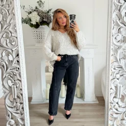 JEAN COUPE BALLON BLACK