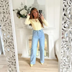 JEAN COUPE DROITE ZIGZAG