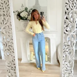 JEAN COUPE DROITE ZIGZAG