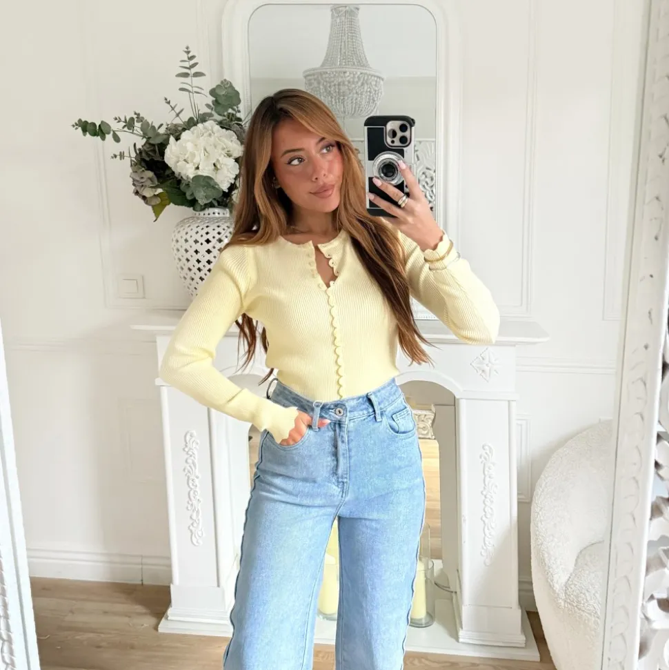 JEAN COUPE DROITE ZIGZAG