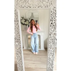 JEAN DÉTAILS FLEURS COUPE BARREL JESS