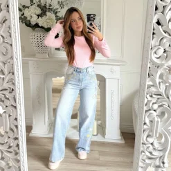 JEAN DÉTAILS FLEURS COUPE BARREL JESS