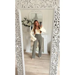 JEAN LIGNES TAILLE HAUTE KAKI CLAIR HONORINE