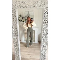 JEAN LIGNES TAILLE HAUTE KAKI CLAIR HONORINE