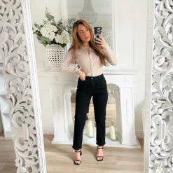 JEAN MOM FIT BLACK MAGALI