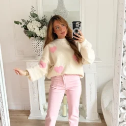 JEAN MOM FIT ROSE POUDRÉ