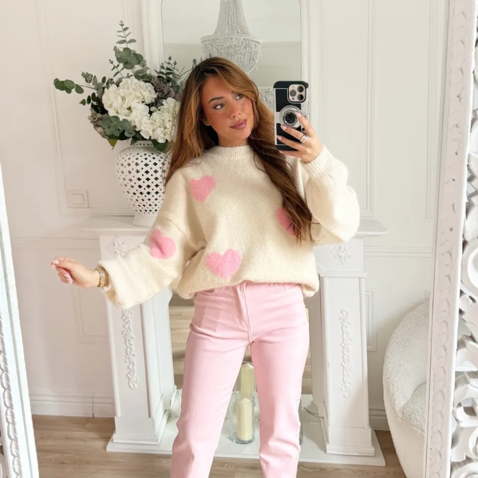 JEAN MOM FIT ROSE POUDRÉ