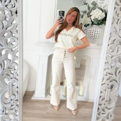 JEAN PAT DEPH BEIGE BOUTONS