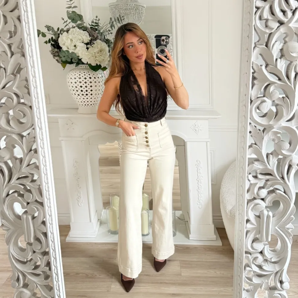 JEAN PAT DEPH BEIGE BOUTONS