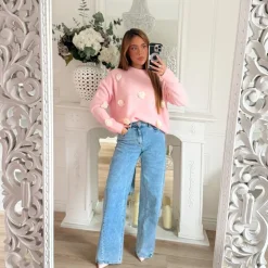 JEAN WIDE LEG FLARE CLAIR