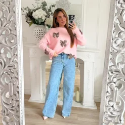 JEAN WIDE LEG FLARE CLAIR