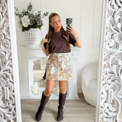 JUPE EN JEAN ESPRIT BANDANA