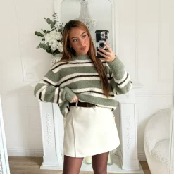 JUPE SHORT BEIGE AVEC CEINTURE ELIANA