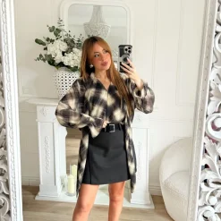 JUPE SHORT BLACK AVEC CEINTURE ELIANA