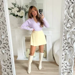 JUPE SHORT JAUNE NATACHA