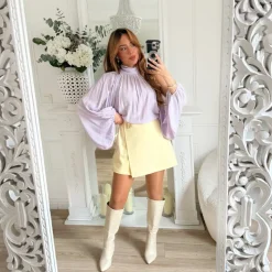 JUPE SHORT JAUNE NATACHA