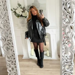 JUPE SHORT SUÉDINE BLACK AMÉLIE