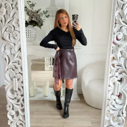 JUPE SIMILI ANGELE PRUNE