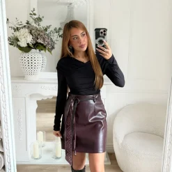 JUPE SIMILI ANGELE PRUNE