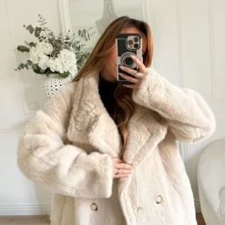 LONG MANTEAU CHAUD BEIGE