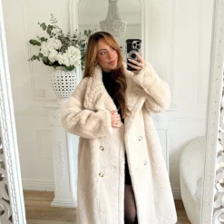 LONG MANTEAU CHAUD BEIGE