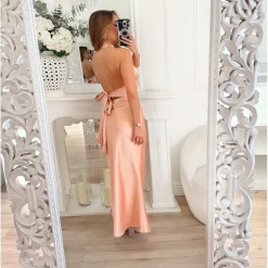 LONGUE ROBE DOS NU CORAIL