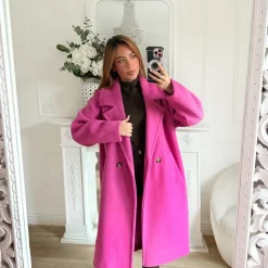 MANTEAU OVERSIZE FUSHIA CASSIOPÉE