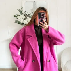 MANTEAU OVERSIZE FUSHIA CASSIOPÉE