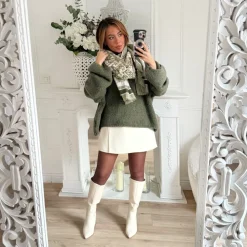 MAXI FOULARD TOILE DE JOUY KAKI