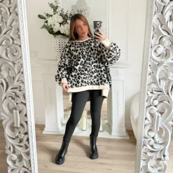 MAXI PULL MOUMOUTE LÉOPARD DAPHNÉ