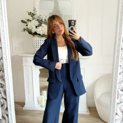 PALAZZO TAILLEUR MARINE MADELEINE