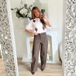 PANTALON BARREL CHOCO