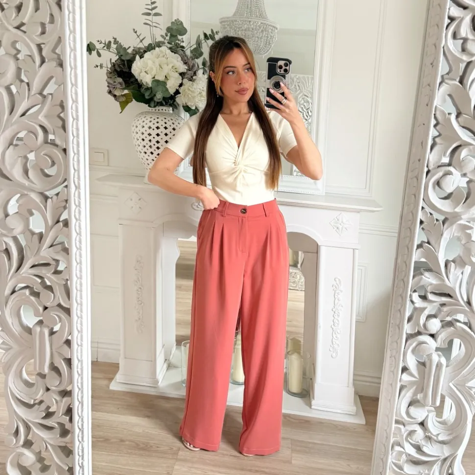 PANTALON FLUIDE TERRACOTA