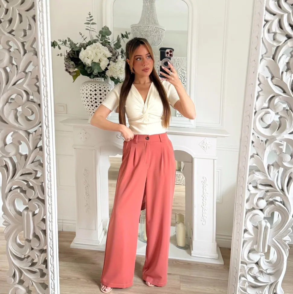 PANTALON FLUIDE TERRACOTA