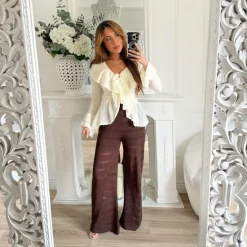 PANTALON MAILLE CHOCO