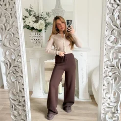 PANTALON MAILLE CHOCO LUDIVINE