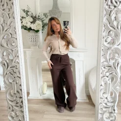 PANTALON MAILLE CHOCO LUDIVINE