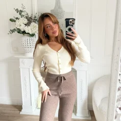 PANTALON MAILLE CÔTELÉE LUCIENNE