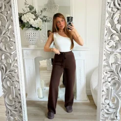 PANTALON MAILLE CÔTELÉE CHOCO LUCIENNE