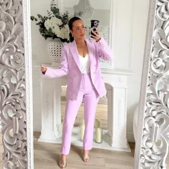 PANTALON TAILLEUR LILAS