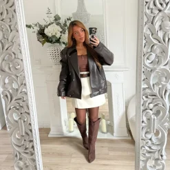 PERFECTO OVERSIZE CUIR CHOCO